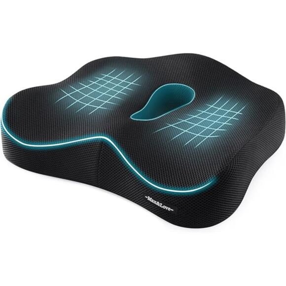 🚗 Memory Foam Coccyx Seat Cushion – Pain Relief for Tailbone, Sciatica & Back S - Picture 4 of 4